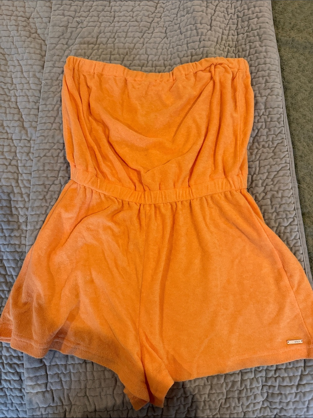 Roxy Orange Terry Strapless Women’s Romper